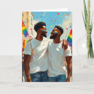 Regenbooggezichtsbeschildering Gay Pride-ansichtka Kaart