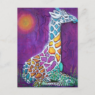 RegenboogGiraffe Briefkaart