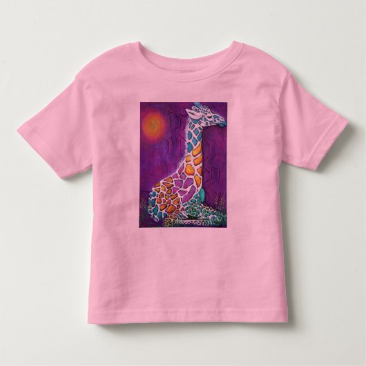 RegenboogGiraffe Kinder Shirts (Voorkant)