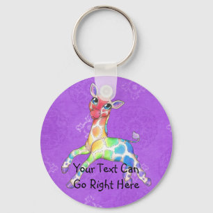 RegenboogGiraffe Sleutelhanger