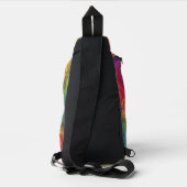 Regenbooggolf van digitale kunst sling bag (Achterkant)