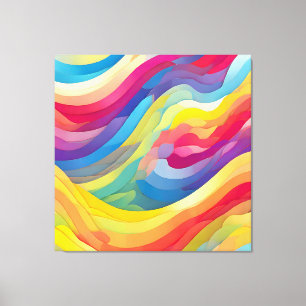 Regenbooggolven Canvas Afdruk