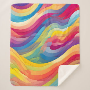 Regenbooggolven Sherpa Deken