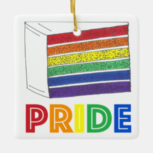 Regenbooggordel Slice LGBT Gay Pride Keramisch Ornament