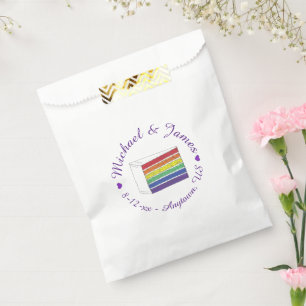 Regenbooggordel Slice Paarse Heart LGBT Gay Bedankzakje