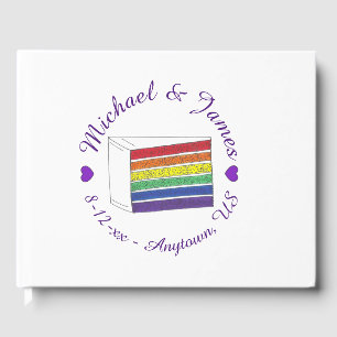 Regenbooggordel Slice Paarse Heart LGBT Gay Gastenboek