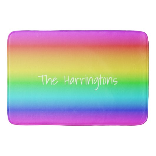 Regenbooggradiënt aangepaste badmatten (Voorkant)
