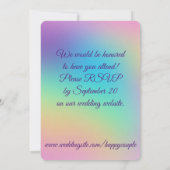  regenbooggradiënt bruiloft kaart (Achterkant)