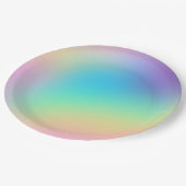 regenbooggradiënt bruiloft papieren bordje (Gekanteld)