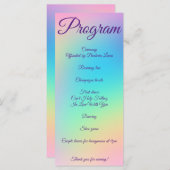  regenbooggradiënt bruiloft programma (Voorkant / Achterkant)