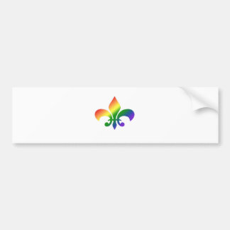 Regenbooggradiënt Fleur de Lis Bumpersticker