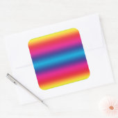 Regenbooggradiënt - Gepersonaliseerd Rainbows Sjab Vierkante Sticker (Envelop)