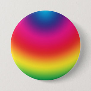 Regenbooggradiënt - Gepersonaliseerd regenbogen Sj Ronde Button 7,6 Cm