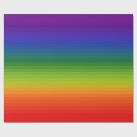 Regenbooggradiënt gestript cadeaupapier (Vlak)