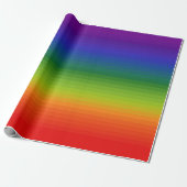 Regenbooggradiënt gestript cadeaupapier (Uitgerold)