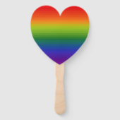 Regenbooggradiënt gestript handwaaier (Achterkant)