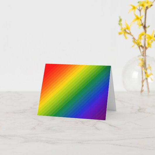 Regenbooggradiënt gestript kaart (Gele Bloem)