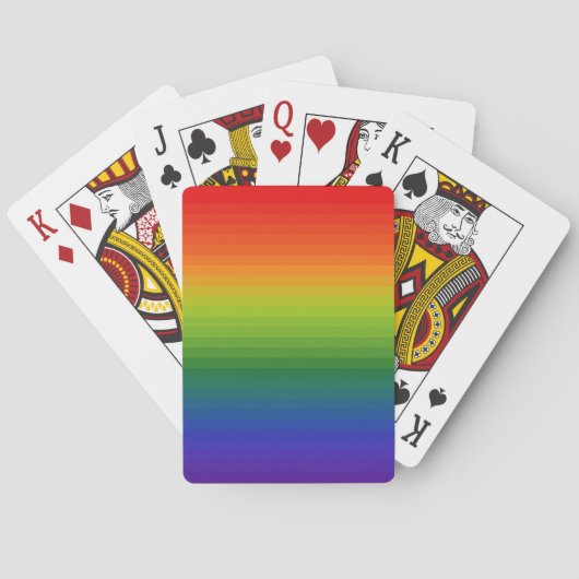 Regenbooggradiënt gestript pokerkaarten (Achterkant)