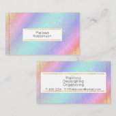 Regenbooggradiënt Glitterkleuren Visitekaartje (Voorkant / Achterkant)