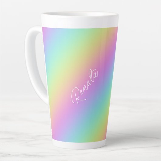 Regenbooggradiënt Latte Mok (Linkerhoek)