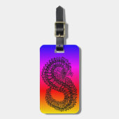 Regenbooggradiënt Pangolin bagagelabel (Voorkant verticaal)