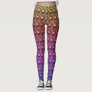 Regenbooggradiënt pangolin statement leggings