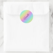 Regenbooggradiënt Ronde Sticker (Tas)