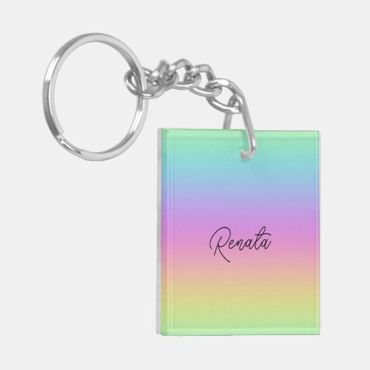 Regenbooggradiënt Sleutelhanger (Voorkant Links)