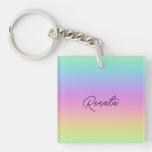 Regenbooggradiënt Sleutelhanger (Voorkant)