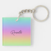 Regenbooggradiënt Sleutelhanger (Achterkant)