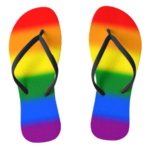 Regenbooggradiënt Teenslippers
