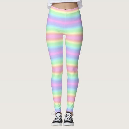  regenbooggradiëntstrips leggings (Voorkant)