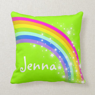 regenbooggroene meisjes naam: Jenna kussenkussenku Kussen
