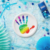 Regenbooghandbediende bord (Feest)