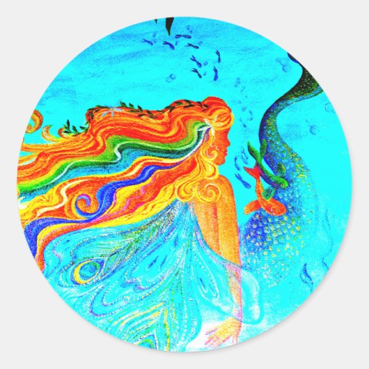 regenboogharige zeemeervis sticker (Voorkant)