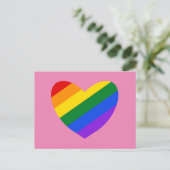 Regenbooghart #1 Briefkaart (Staand voorkant)