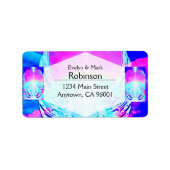 Regenbooghart en engelenvleugels etiket (Voorkant)