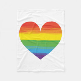 Regenbooghart Fleece Deken