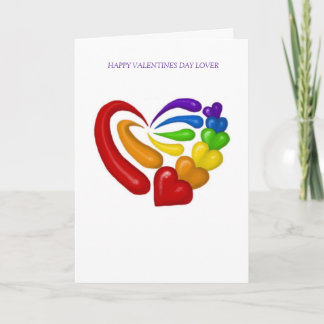 regenbooghart, GELUKKIGE VALENTIJNSDAG LIEFHEBBER Feestdagen Kaart