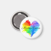 Regenbooghart met groepsnaam magneet (Voorkant / Achterkant)