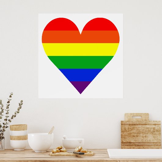 Regenbooghart Poster (Keuken)