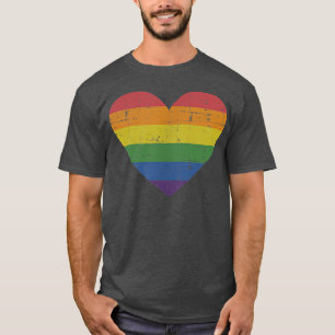 Regenbooghart voor homo's en lesbiennes t-shirt