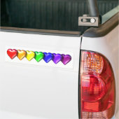 RegenboogHarten Bumpersticker (Op Truck)
