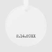 Regenboogharten Kinder NAAM DATE Love Artwork Fun Ornament (achterkant)