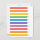 Regenboogharten Kleuren van encils Kunstdag Kaart (Achterkant)