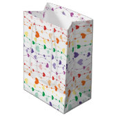 regenboogharten Patroon Kinder Medium Cadeauzakje (Voorkant Gekanteld)