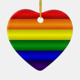 Regenbooghartversiering Keramisch Ornament