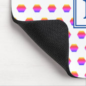 Regenbooghexagon Geometric | Monogram Muismat (Hoek)