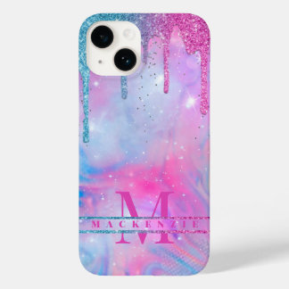 Regenboogholografisch glitter Drijft Hoesje-Mat zo Case-Mate iPhone 14 Hoesje