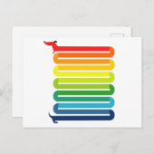 Regenbooghond Briefkaart (Voorkant / Achterkant)